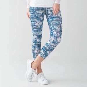 lululemon athletica Blue and White Leggings